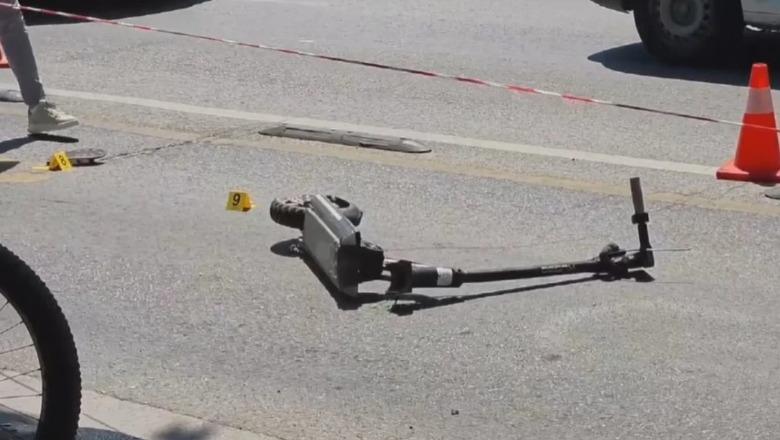 Aksident Monopatinë Tiranë 17-vjeçar Makina Policia Procedim Siguria rrugore