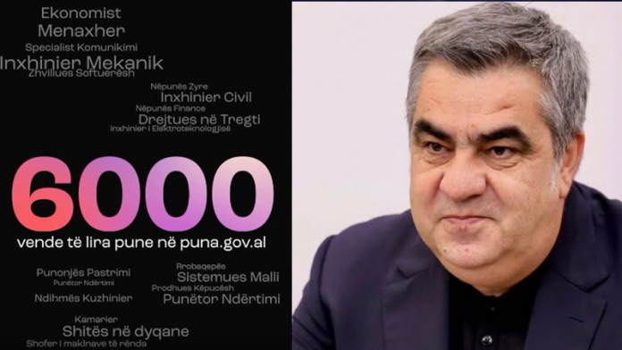 Blendi Gonxhja Vende pune të lira Punësim Shqipëri Portali Puna.gov.al Aplikim online Agjencia Kombëtare e Punësimit dhe Aftësive (AKPA) Ministria e Ekonomisë, Kulturës dhe Inovacionit Tregu i punës