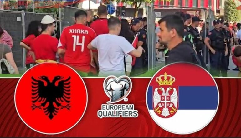 Kualifikueset e Botërorit Shqipëria Serbia Formacionet zyrtare Ndeshja e vitit Sylvinho Stojkovic Air Albania Strakosha Hysaj Ajeti Gjimshiti Mitaj Shehu Asllani Laçi Hoxha Broja Manaj Petrovic Pavlovic Milenkovic Erakovic Lukic Maksimovic Zivkovic Terzic Samardzic Mitrovic Vlahovic Fitore Futboll
