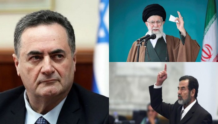 srael Katz, Ajatollah Ali Khamenei, Iran, Izrael, Saddam Hussein, paralajmërim, Tel Aviv, raketa, krime lufte, Lindja e Mesme, SHBA, Donald Trump.